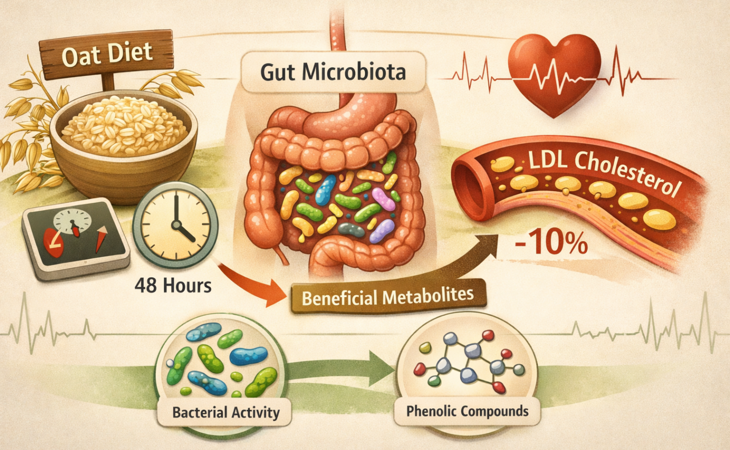 Dieta e avena: effetti su LDL e microbiota