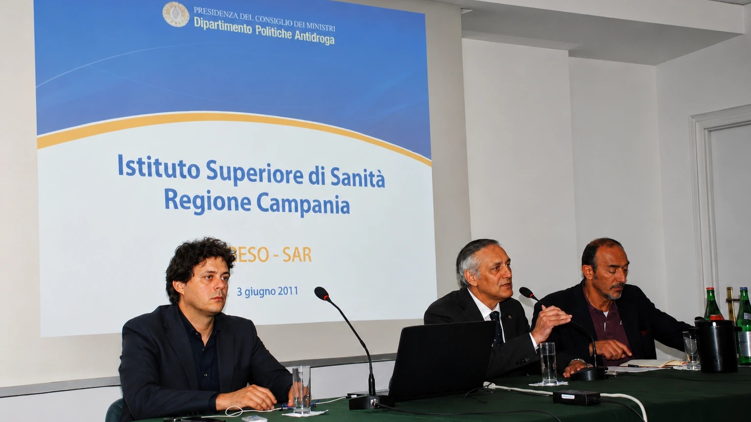 Paolo Berretta durante una giornata del Piano Formativo SAR della Regione Campania sul Sistema di Allerta Rapida, con Istituto Superiore di Sanità e Dipartimento Politiche Antidroga, 2011