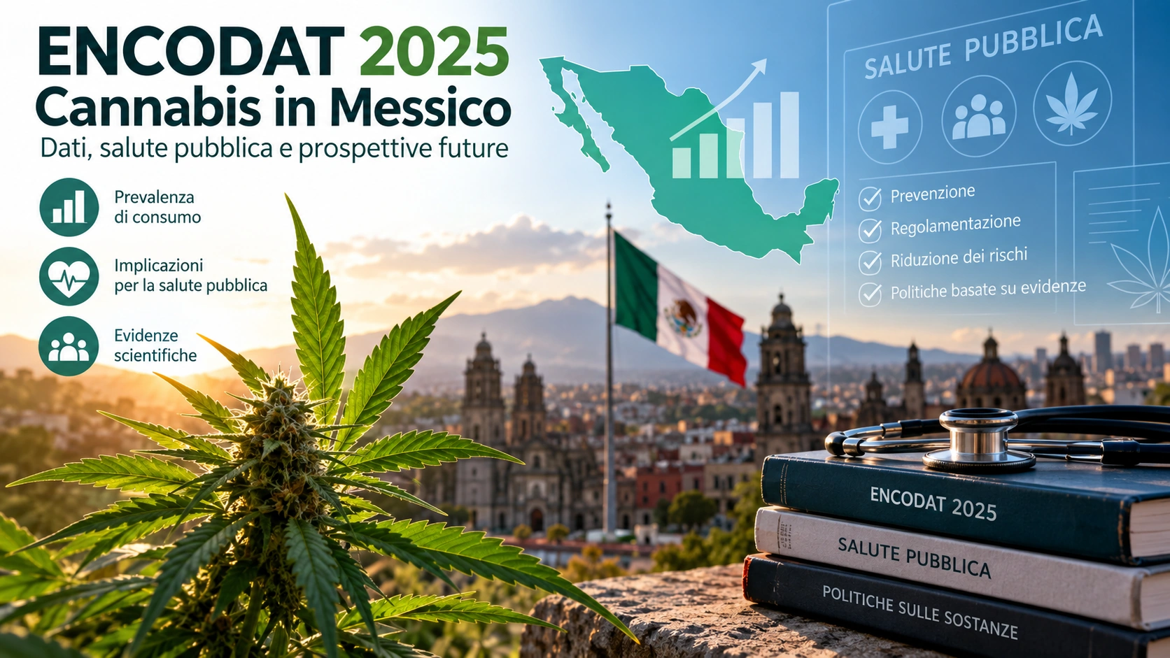 Sorveglianza epidemiologica del consumo di cannabis in Messico secondo ENCODAT 2025