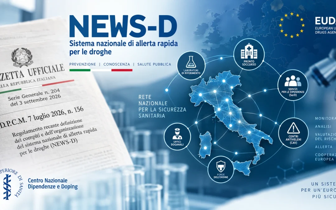 DPCM 156/2026 e Sistema nazionale di allerta rapida per le droghe NEWS-D