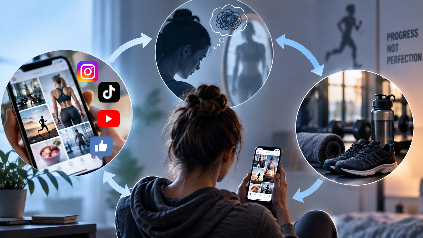 Exercise addiction e social media: interazione tra contenuti fitness, immagine corporea e comportamento di esercizio